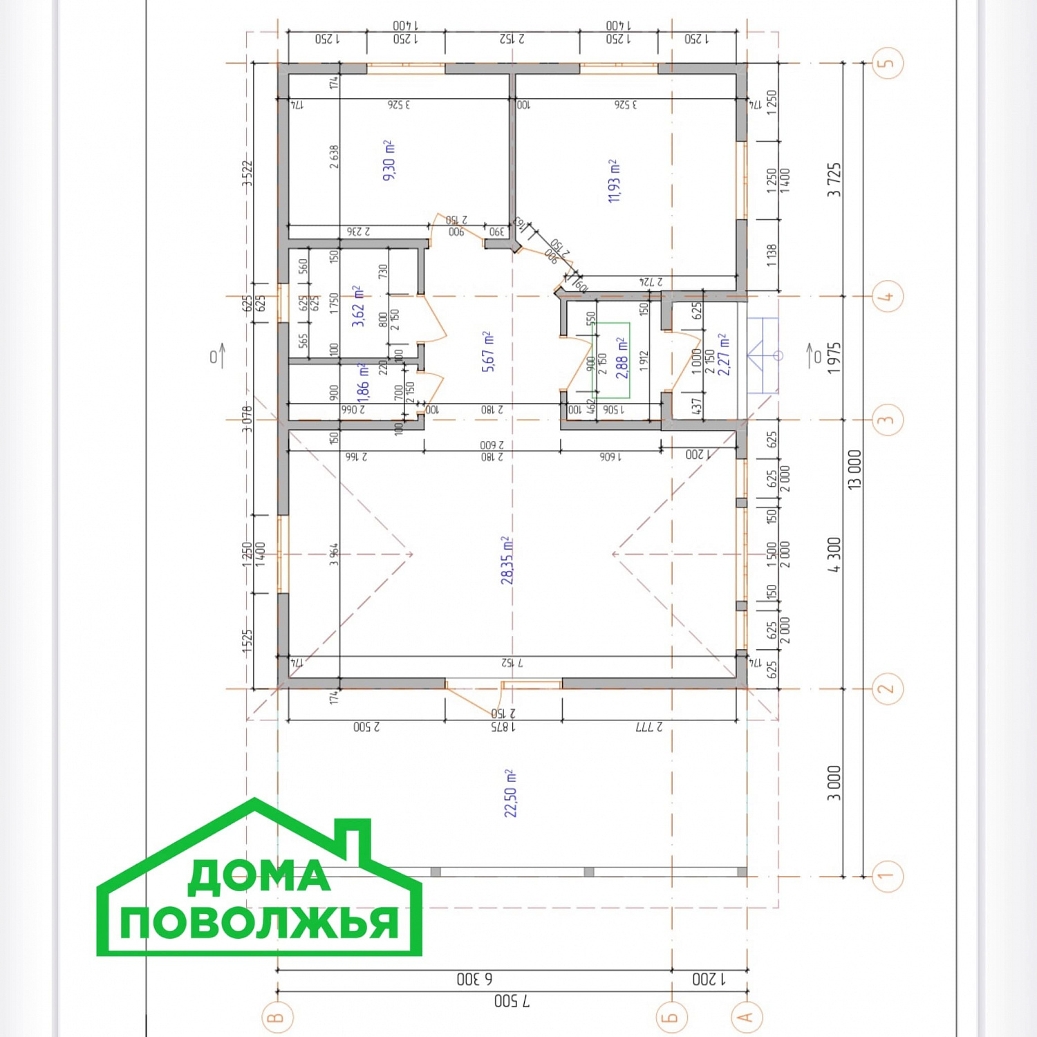 Одноэтажный дом 75 м2 в д.Апшакбеляк
